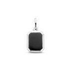 hanger onyx 20 mm zilver gerhodineerd