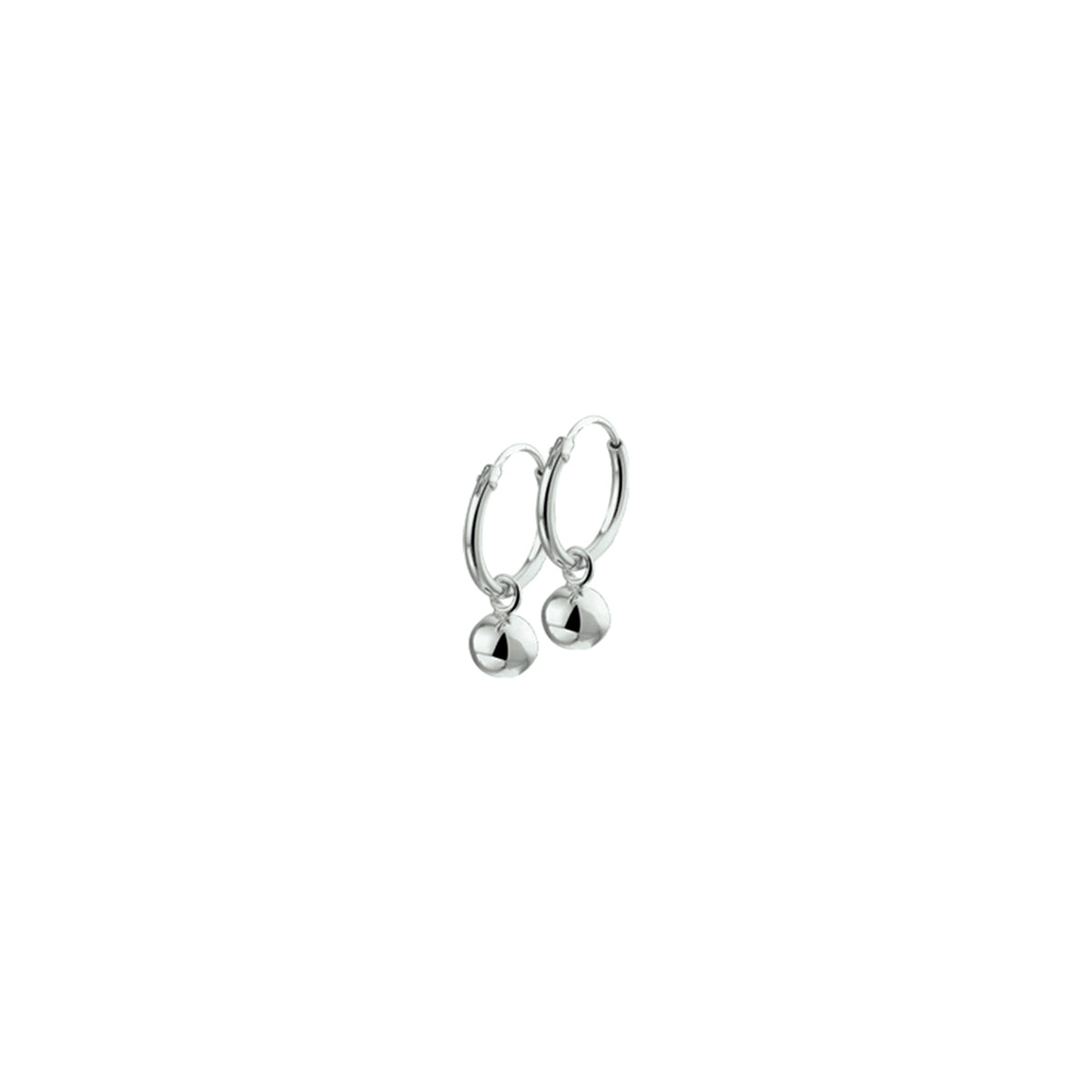 Ohrringe 12 mm Silber rhodiniert