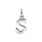 Anhänger Buchstabe silber weiß
