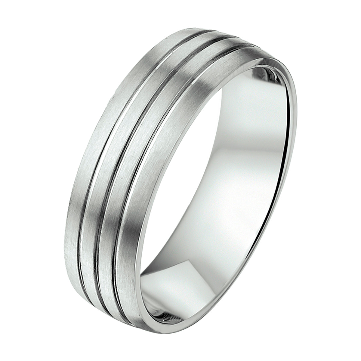ring 6 mm zonder cz edelstaal