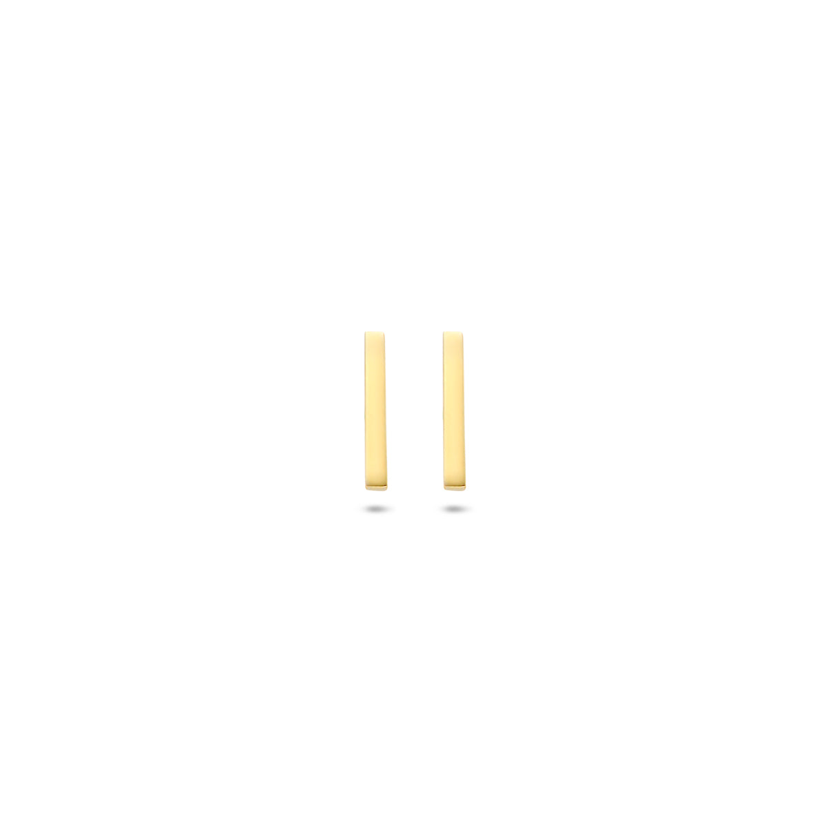 Ohrstecker Balken 8,5 mm 14K Gelbgold
