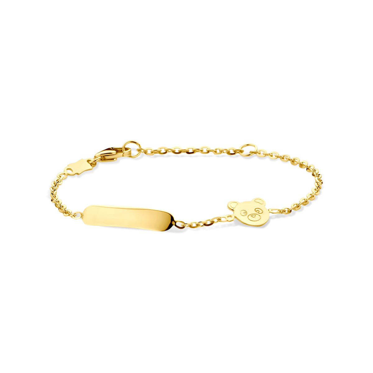 Gravurarmband Bär 11 - 13 cm 14K Gelbgold