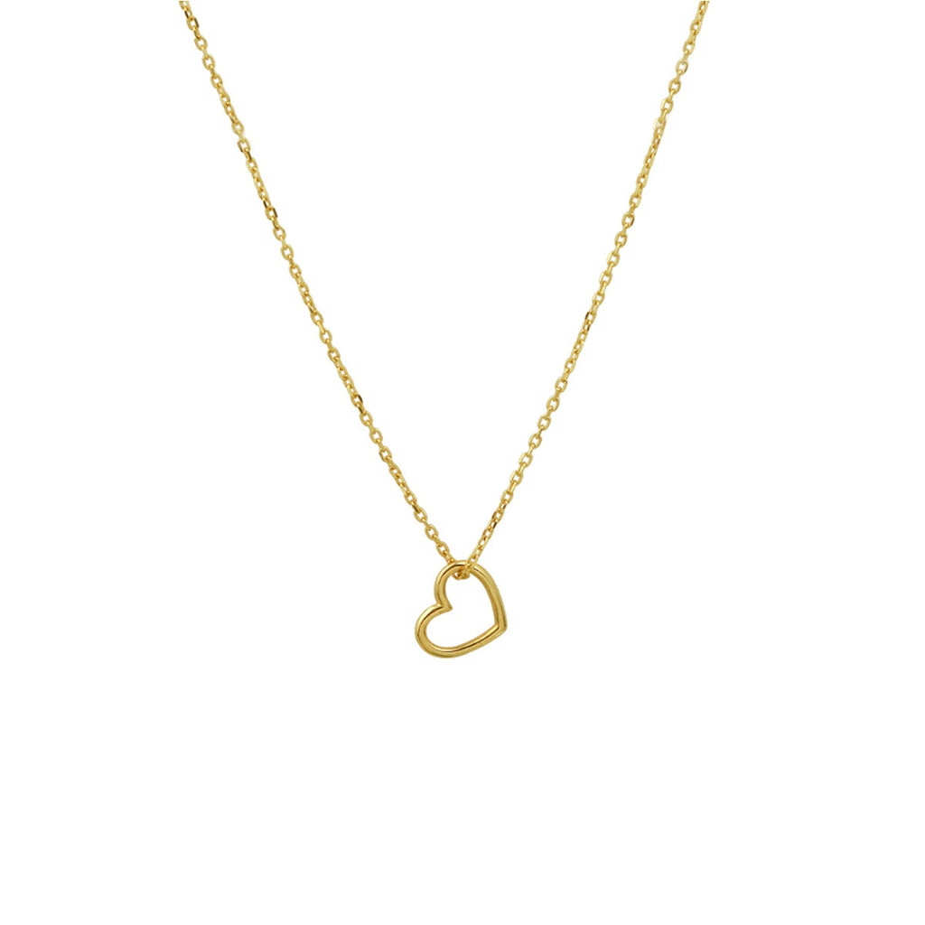 Halskette Herz 40 - 42 - 44 cm 14K Gelbgold
