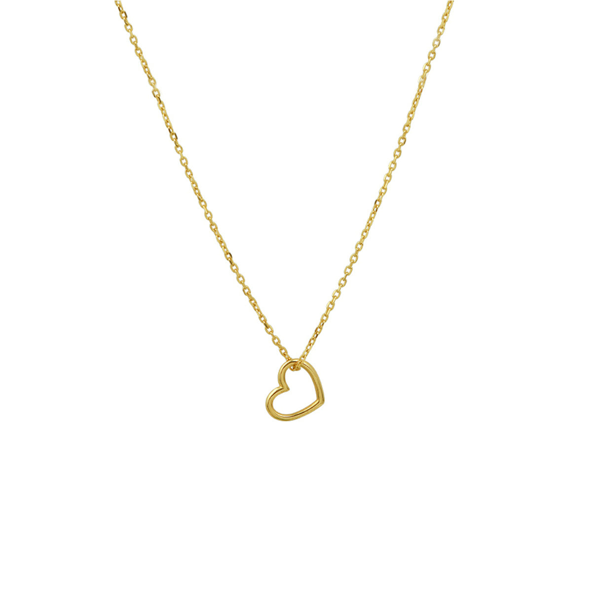 Halskette Herz 40 - 42 - 44 cm 14K Gelbgold