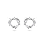Ohrstecker Zirkonia 11 mm rhodiniertes Silber