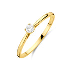 ring lab grown diamant 0.10ct h si 14K geelgoud
