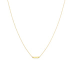graveercollier plaat 16 mm 41 + 4 cm 14K geelgoud - plaat,buis,spijltje