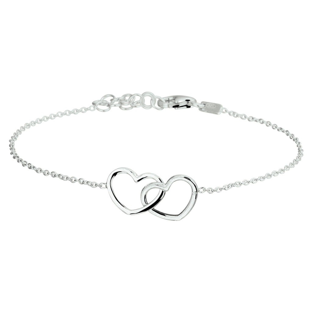Armband Herz 1,2 mm 16 + 3 cm Silber rhodiniert