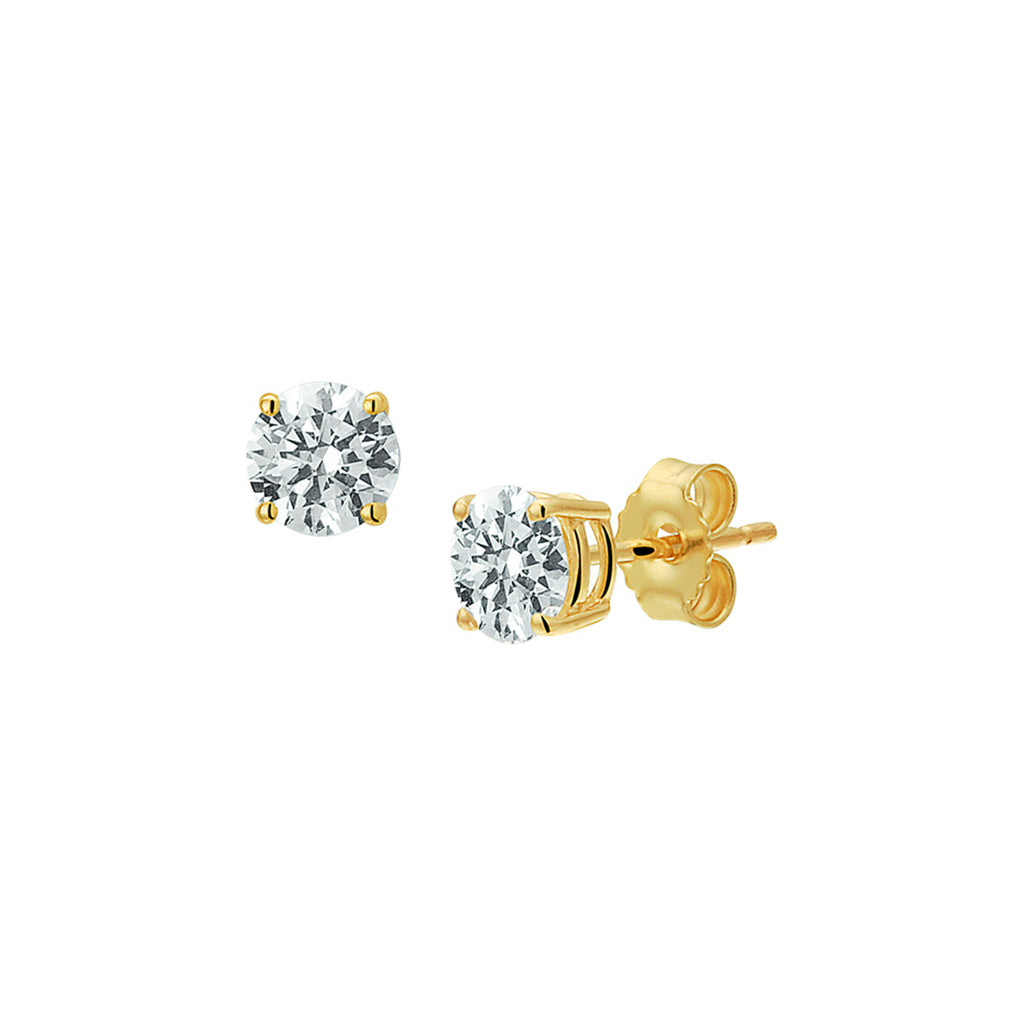 Ohrstecker Zirkonia 14K Gelbgold