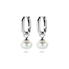 Ohrringe Perle 23 mm Silber rhodiniert