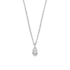Halskette Zirkonia 42 + 3 cm Silber rhodiniert