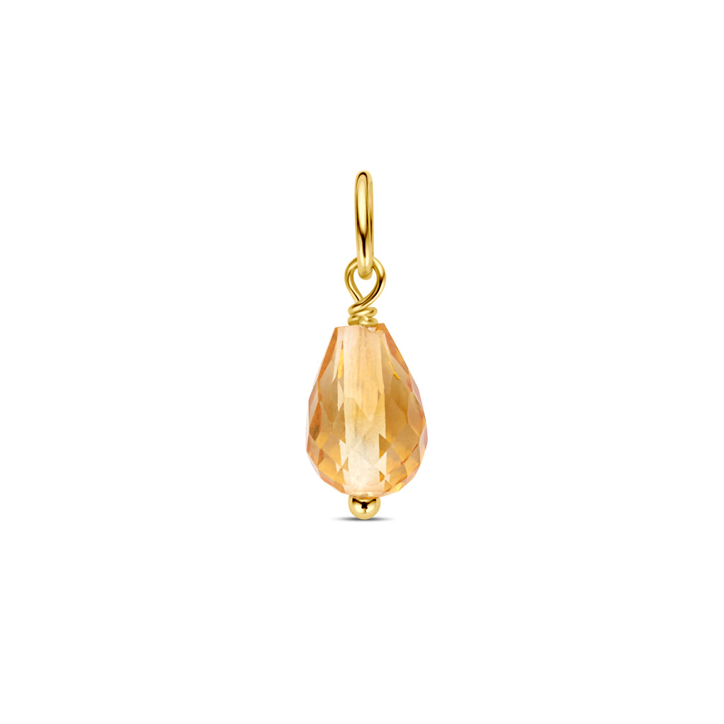 hanger citrien 15 mm 14K geelgoud