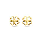 Ohrstecker Kleeblatt 8 mm 14K Gelbgold