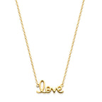 Halskette Love 41 - 43 - 45 cm 3 Mikron vergoldet (gelb)