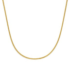 collier massief 3 mm 45 cm silgold (geel met zilverkern)