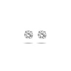 oorknoppen zirkonia 14K witgoud