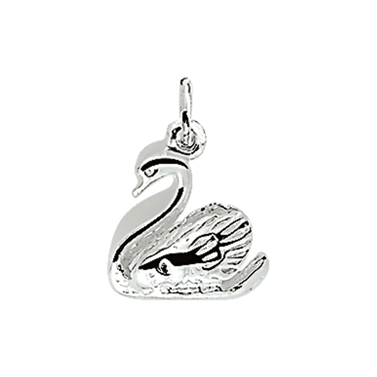 hanger zwaan zilver wit