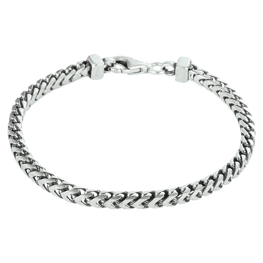 Armband Oxi Gourmet 3,7 mm Silber oxidiert