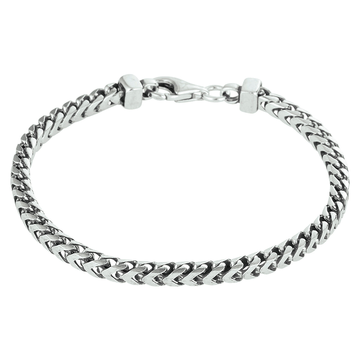 Armband Oxi Gourmet 3,7 mm Silber oxidiert