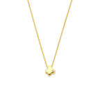 collier vlinder lab grown diamant 0.01ct f vs 40 - 42 - 44 cm 14K geelgoud