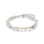 Armband Perle Barock 16 + 3 cm Silber rhodiniert