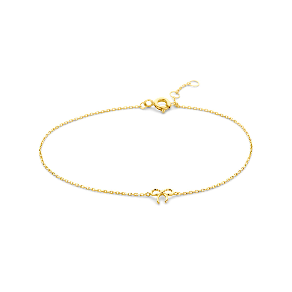 Armband Schleife 16,5 - 17,5 - 18,5 cm 14K Gelbgold