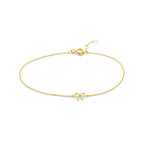 Armband Schleife 16,5 - 17,5 - 18,5 cm 14K Gelbgold