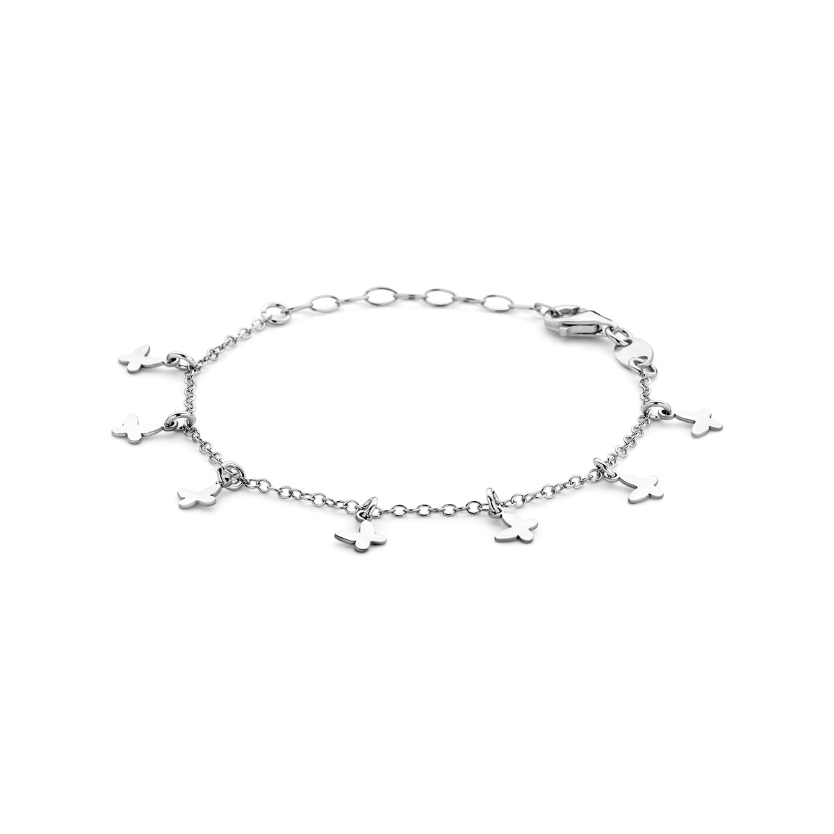 Armband Schmetterlinge 13 + 3 cm Silber rhodiniert