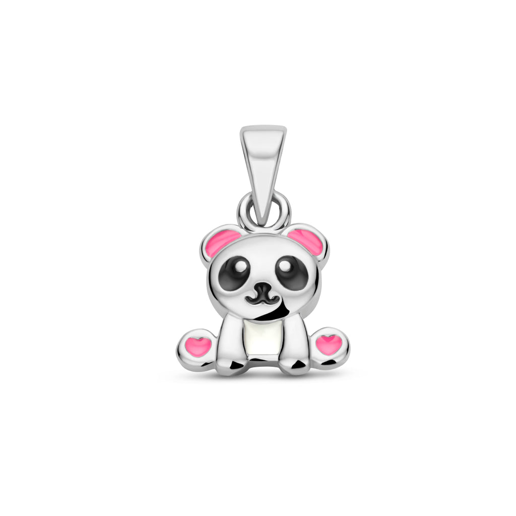 Anhänger Emaille Panda Sterlingsilber rhodiniert