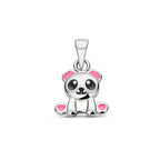 Anhänger Emaille Panda Sterlingsilber rhodiniert