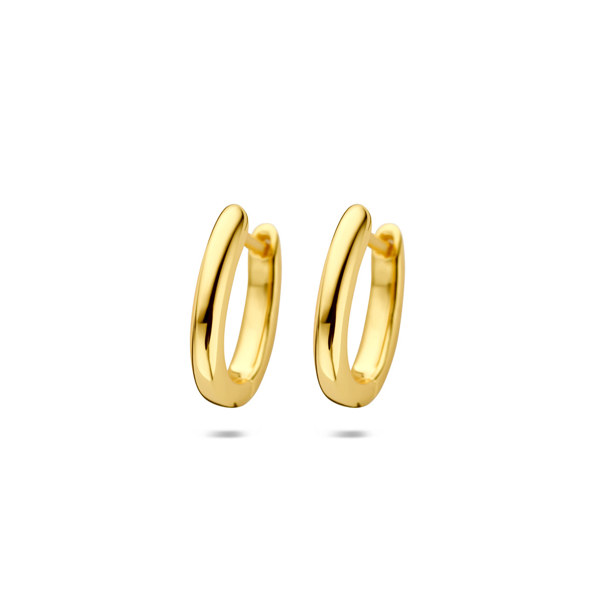 klapoorringen 14,5 mm 1 micron zilver verguld (geel)