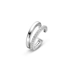 ear cuff zirkonia 12 mm zilver gerhodineerd