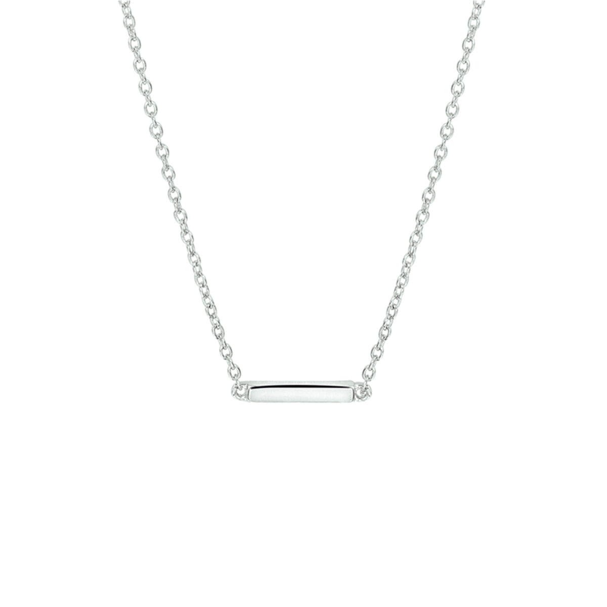 Halskettenstange 41 + 4 cm Silber rhodiniert