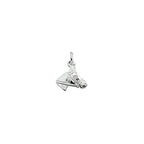 Anhänger Pferdekopf 12 mm rhodiniertes Silber