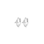 klapoorringen zirkonia 10,5 mm zilver gerhodineerd