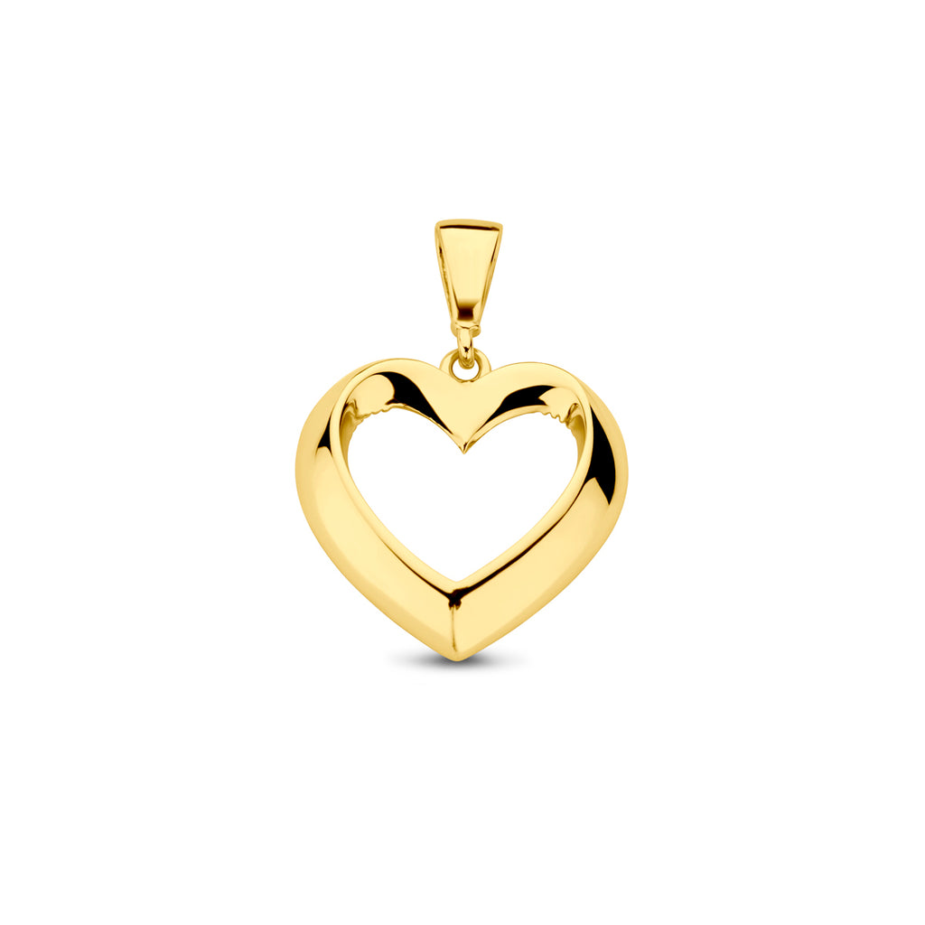 hanger hart 14K geelgoud