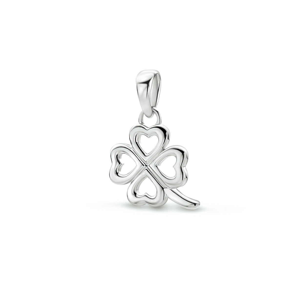 Anhänger Kleeblatt 10,5 mm Silber rhodiniert