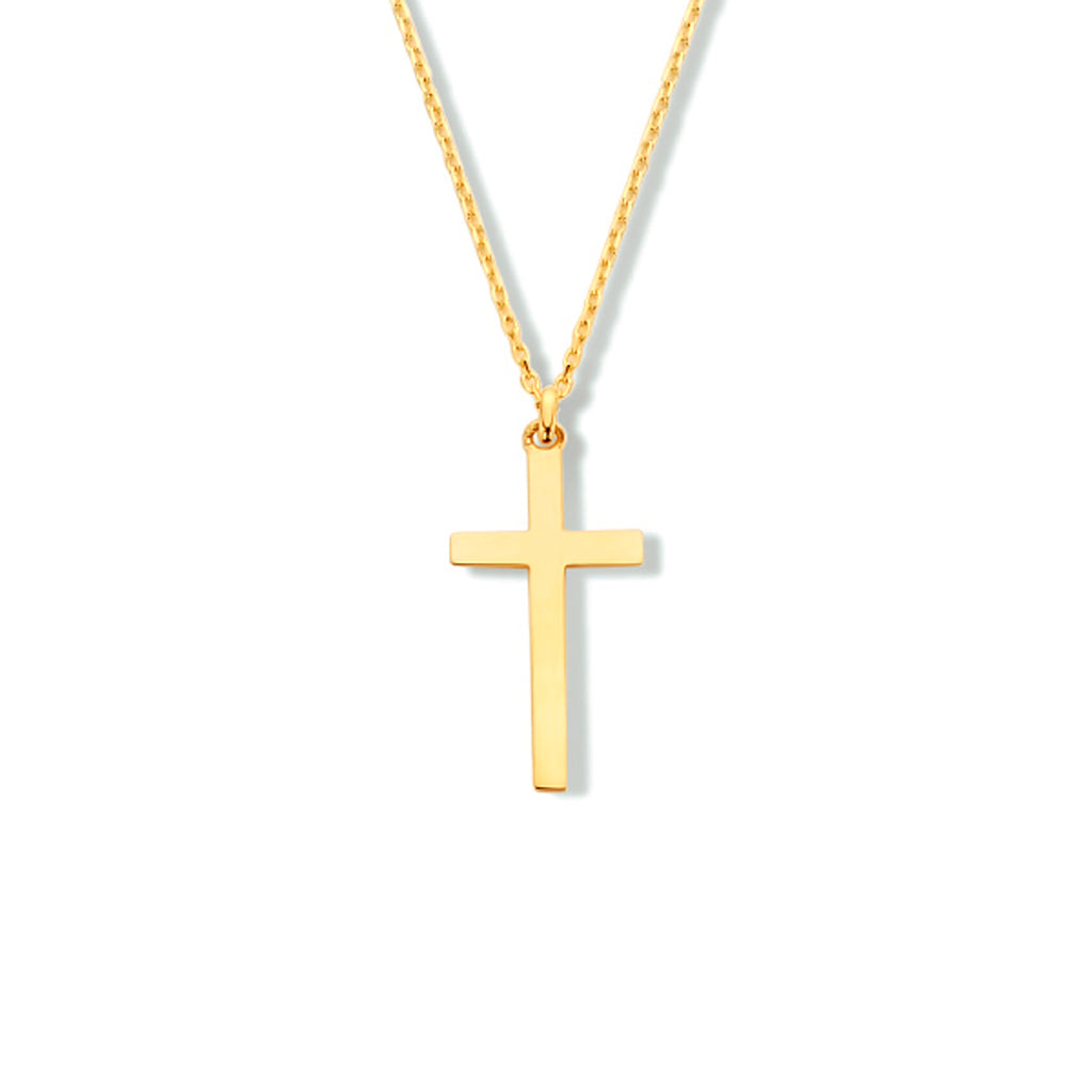 Halskette Kreuz 40 - 42 - 44 cm 14K Gelbgold