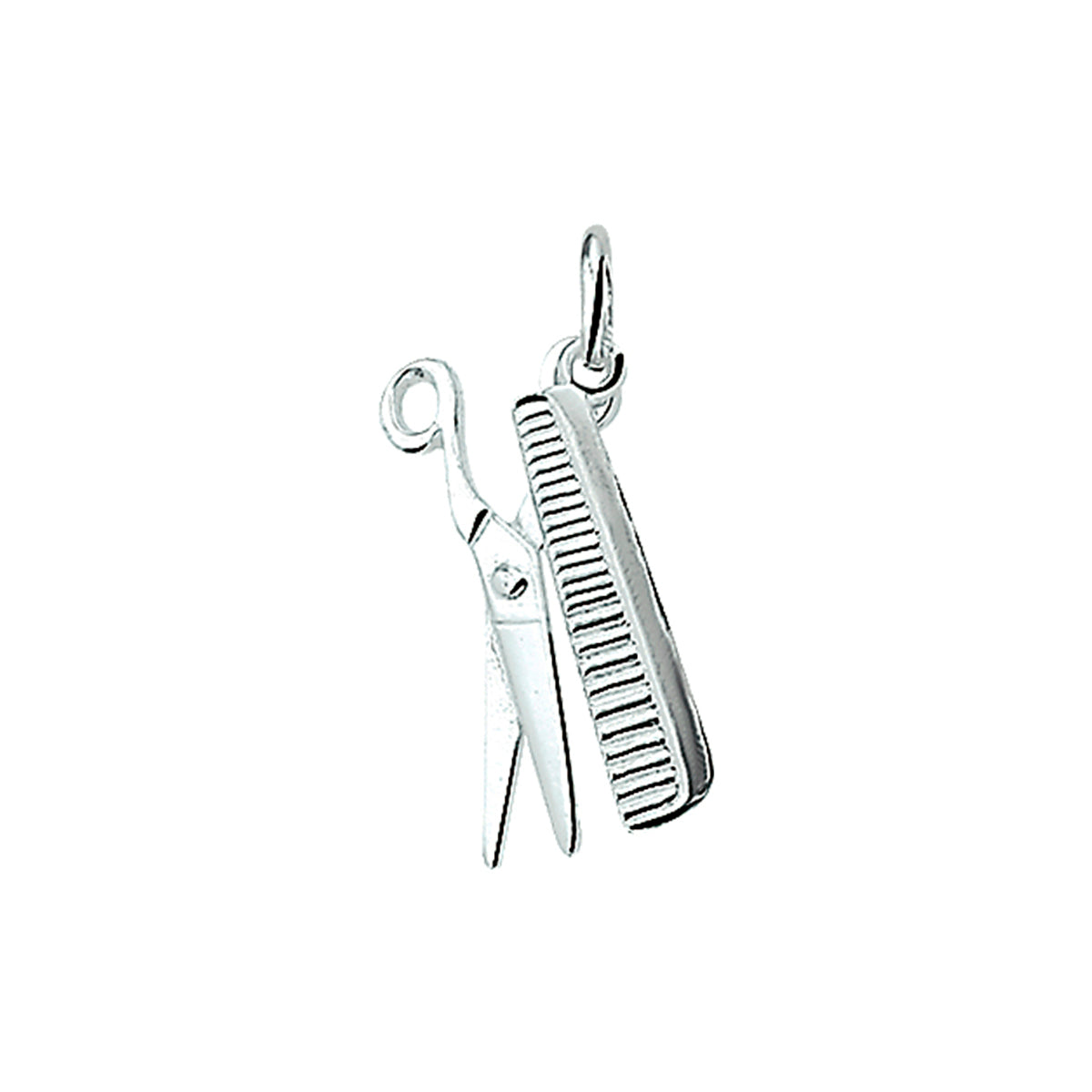 hanger kam en schaar zilver wit