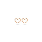 oorknoppen hart 5 mm 14K roségoud