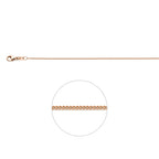 collier gourmette 1,1 mm 41 - 43 - 45 cm 18K roségoud