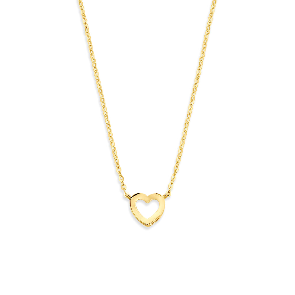 Halskette Herz 41 - 43 - 45 cm 14K Gelbgold