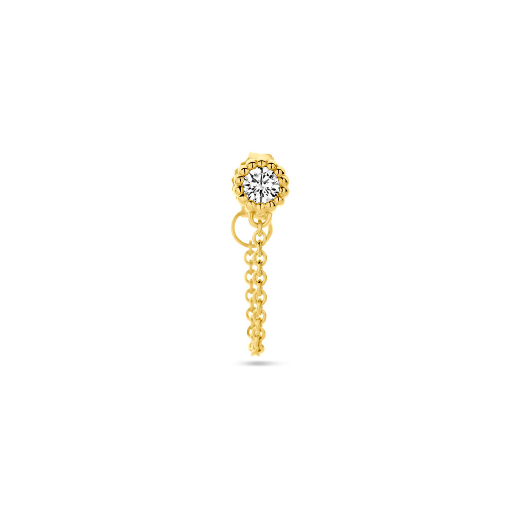 Ohrstecker Zirkonia pro Stück 14K Gelbgold