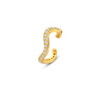Ear Cuff Zirkonia 12 mm 1 Mikron vergoldet (Gelb)