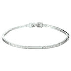 Armband Zirkonia 2,5 mm 18 cm Silber rhodiniert