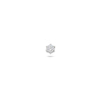 Flat Back Piercing Zirkonia 3,5 mm Silber rhodiniert