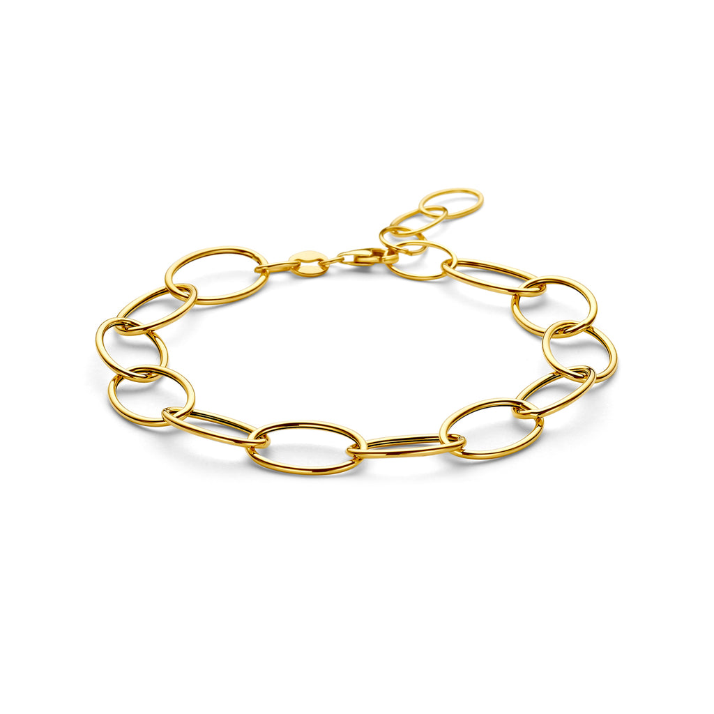 armband 9,5 mm 17 + 3 cm 14K geelgoud