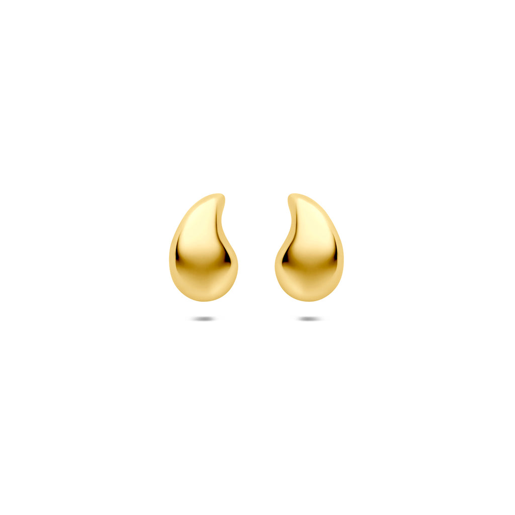 Ohrstecker Tropfen 9,5 mm 14K Gelbgold