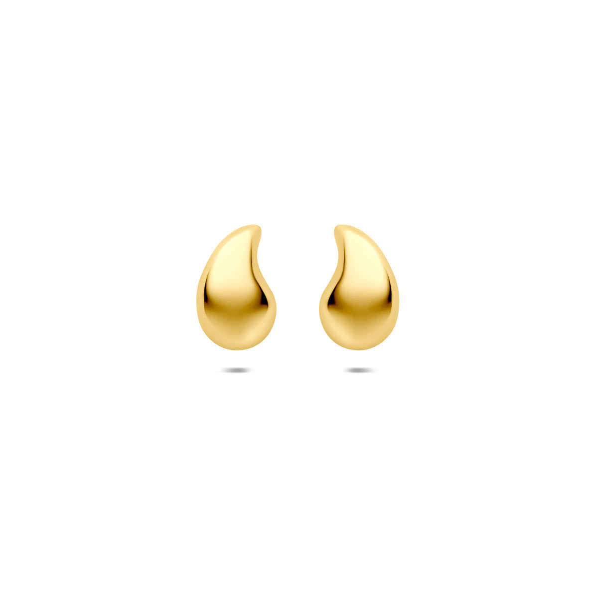 Ohrstecker Tropfen 9,5 mm 14K Gelbgold