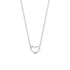 Halskette Herz 40 - 42 - 44 cm 14K Weißgold